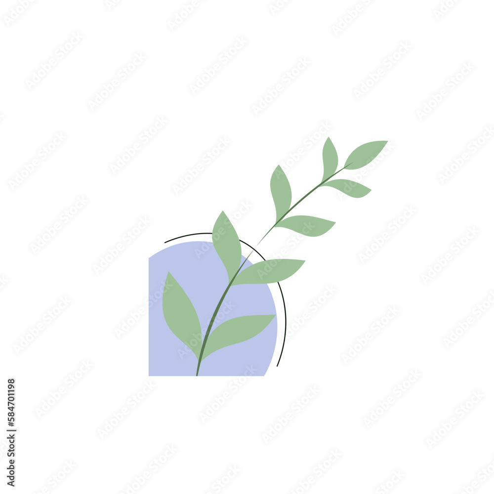 Corner Boho Plant Element Corner Boho Plant Element