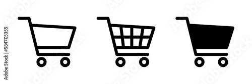 Shopping cart icon set