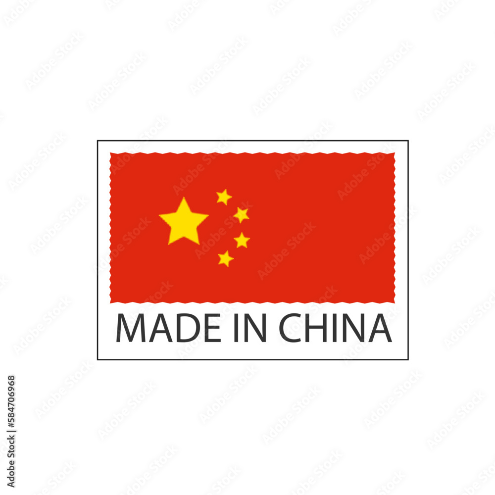 Made in China premium vector logo. Made in China logo, icon and badges