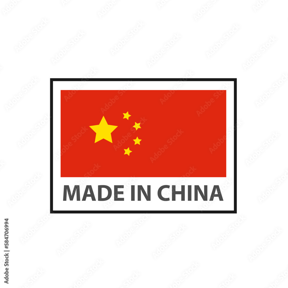 Made in China premium vector logo. Made in China logo, icon and badges Made in China premium vector logo. Made in China logo, icon and badges