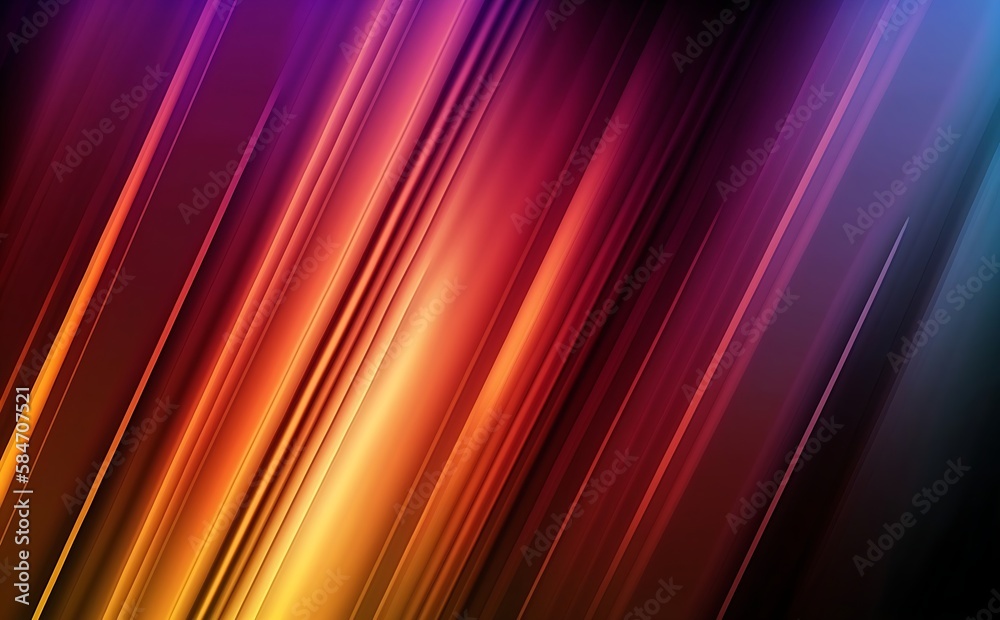 Fototapeta premium Abstract fluid iridescent holographic neon curved wave in motion colorful background 3d render. Gradient design element for backgrounds, banners, wallpapers, posters and covers. AI Generative