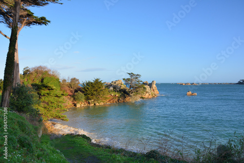 Paysage de mer à Port-Blanc Penvénan en Bretagne - France