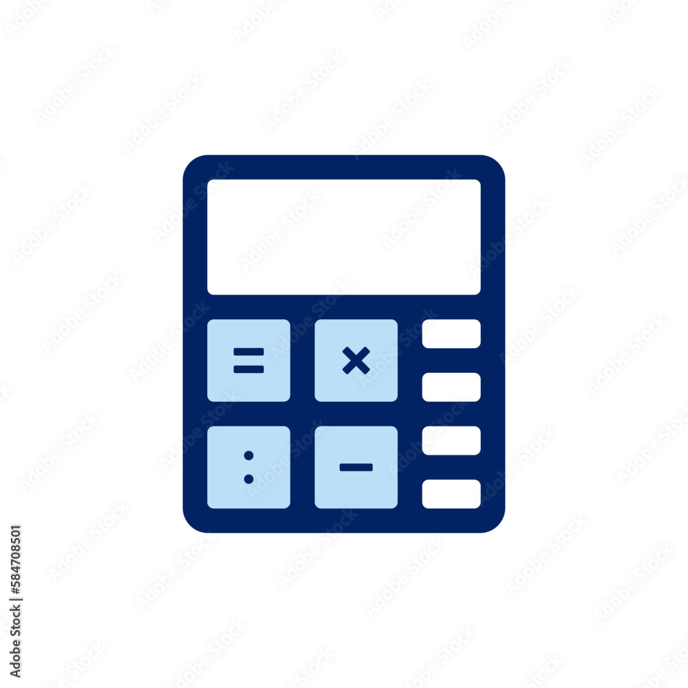 vector icon concept of calculator for calculating tax accounting or budgeting expenses. Can be used for education, math, science. Can be applied to web, website, poster, mobile apps, ads vector icon concept of calculator for calculating tax accounting or budgeting expenses. Can be used for education, math, science. Can be applied to web, website, poster, mobile apps, ads
