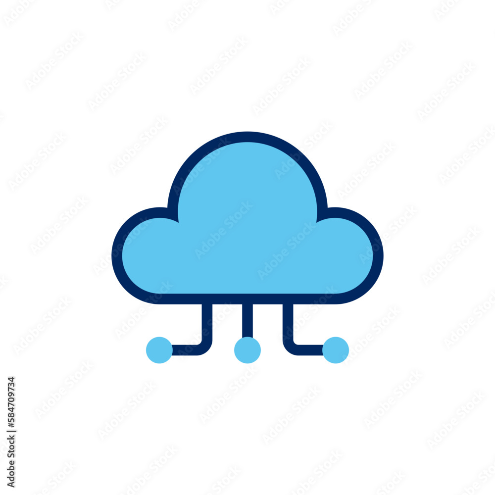 vector icon concept of cloud and network. Can be used for office, technology, education, company. Can be for web, website, poster, apps vector icon concept of cloud and network. Can be used for office, technology, education, company. Can be for web, website, poster, apps