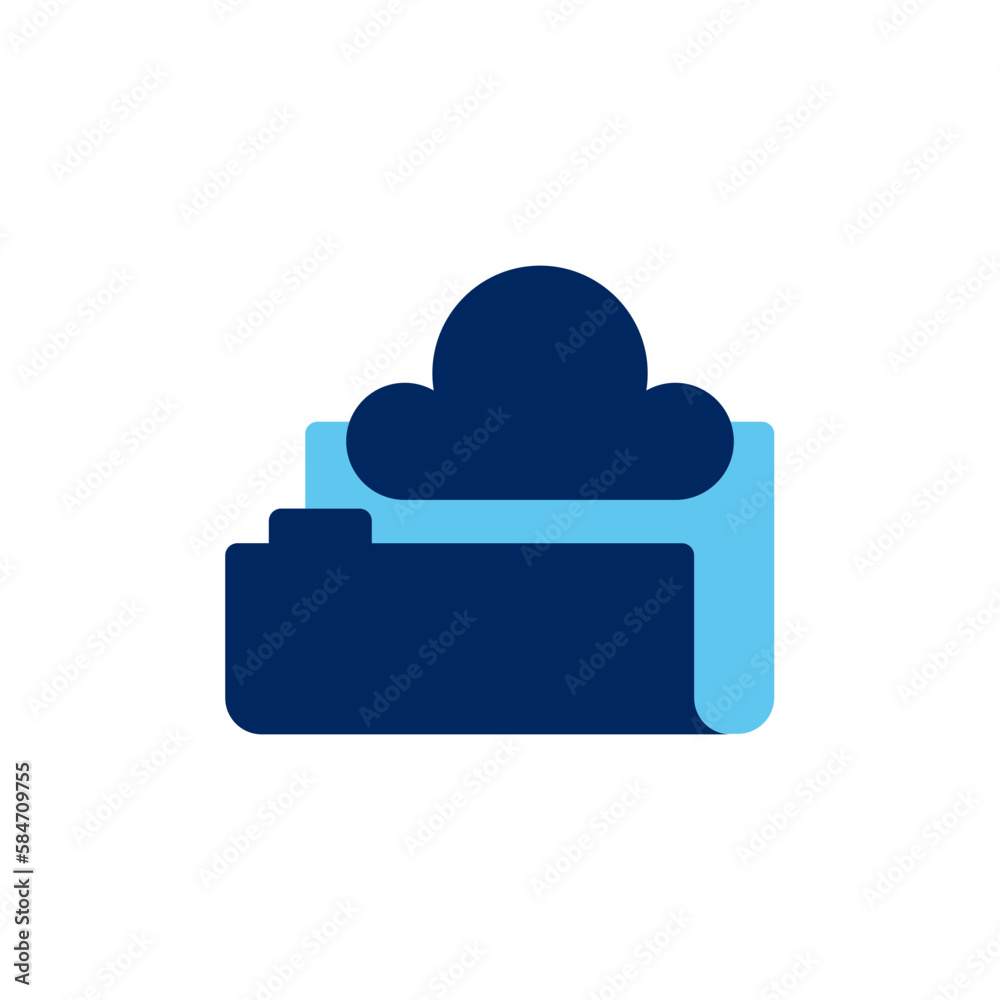 vector icon concept of archived cloud server in a folder. Can be used for technology, education, office, infrastructure data, business. Can be for web, website, poster, apps vector icon concept of archived cloud server in a folder. Can be used for technology, education, office, infrastructure data, business. Can be for web, website, poster, apps