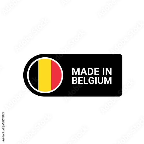 Made in Belgium premium vector logo. Made in Belgium logo, icon and badges