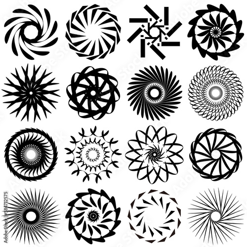 アイコンや模様に使える幾何学的なイラスト セット