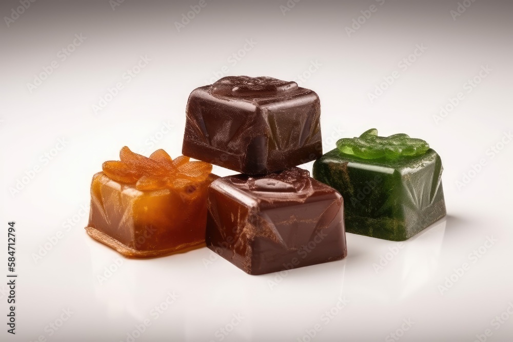chocolate candies isolated on white background chocolate candies isolated on white background