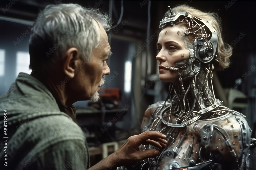 Fototapeta premium Making an ai humanoid robot