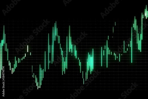 Business digital graph chart in stock trade market Growth. Generative AI