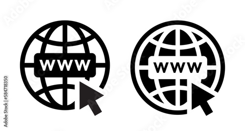 Website URL icon vector. Internet http address concept