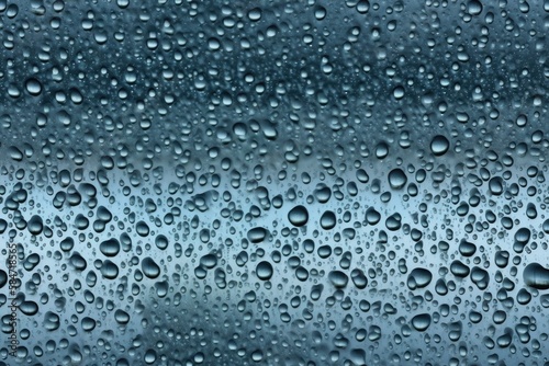 Background texture of raindrops on glasses on a window. Generative AI