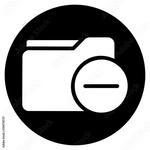 delete folder glyph icon