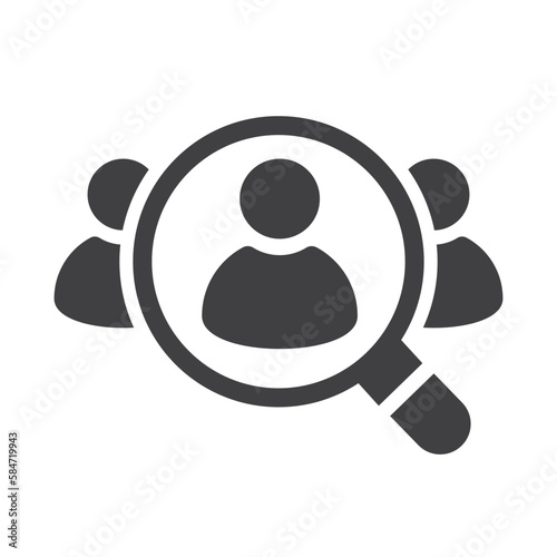 Human resource icon. Search for employees and job, business, human resource looking for talent.