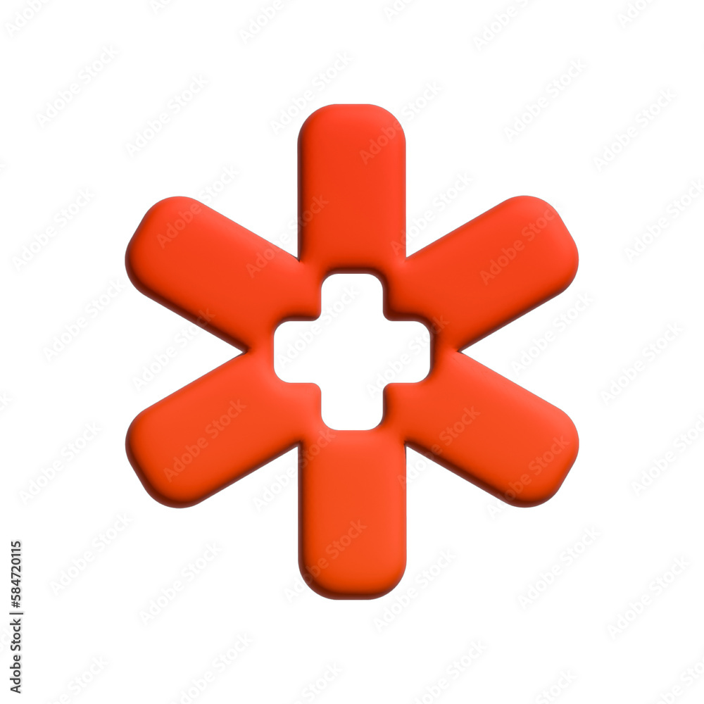 Obraz premium plus in asterisk sign icon 