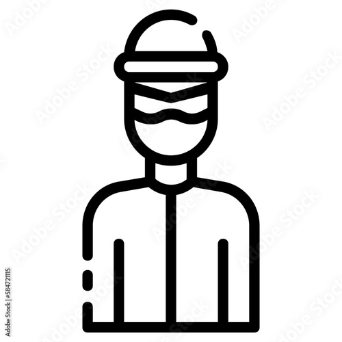 thief avatar outline icon