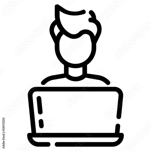 programmer avatar outline icon