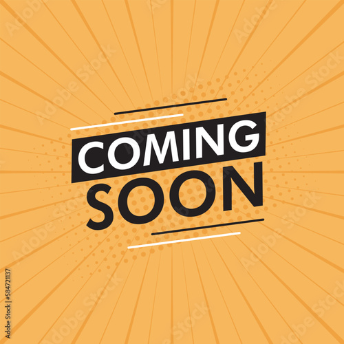 vector coming soon under construction yellow design