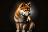 Captivating Shiba Inu Dog on Dark Background - Discover the Uniqueness of this Ancient Breed