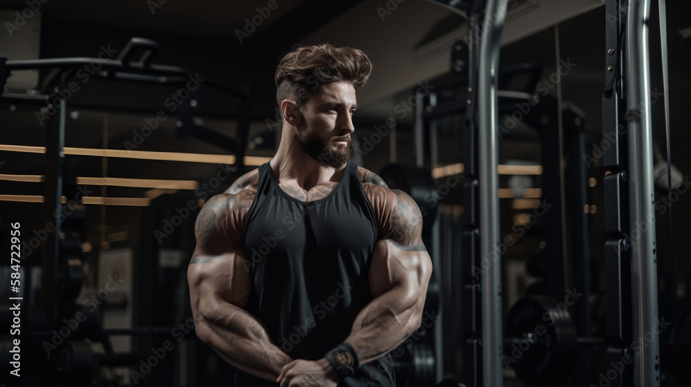 bodybuilder training in gym bodybuilder training in gym