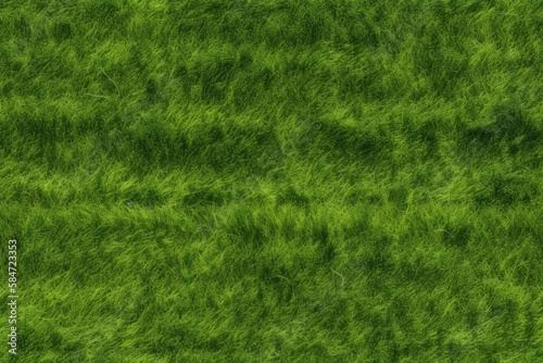 turf top view with background of fresh green grass. Generative AI