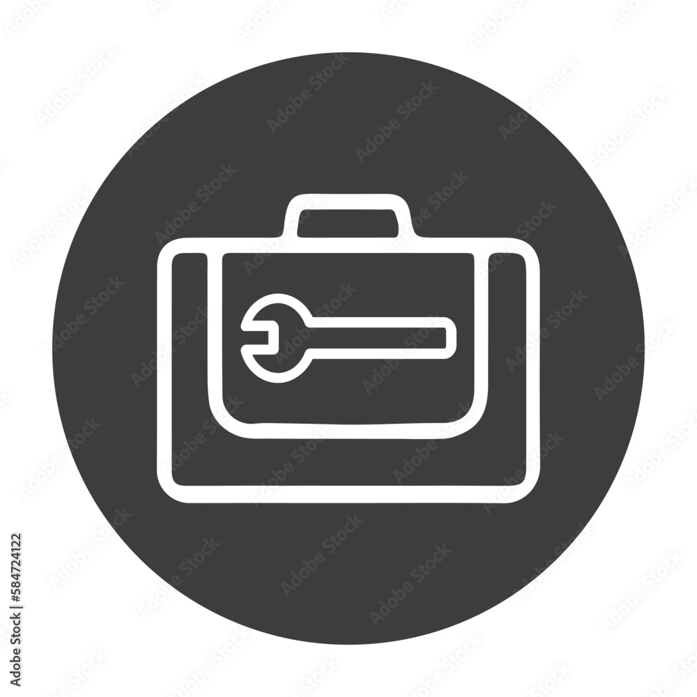 Drone repair kit box simple icon Drone repair kit box simple icon