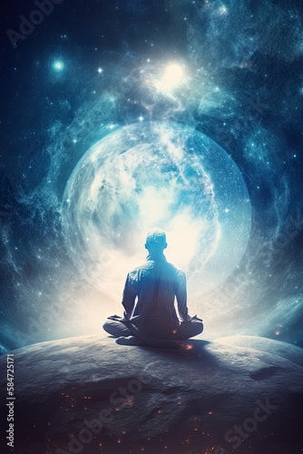 A Soulful Journey of Meditation: Awakening Cosmic Mindfulness Through Spiritual Consciousness, Generative AI