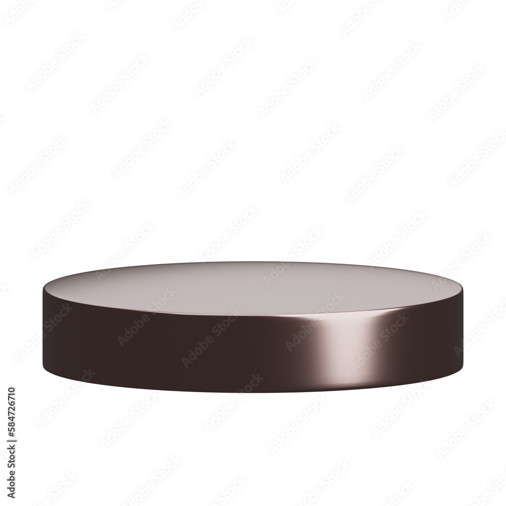 3d render of rose gold luxury circular podium product display element 3d render of rose gold luxury circular podium product display element