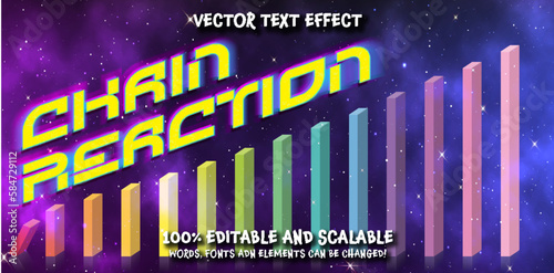 Chain Reaction editable text style effect
