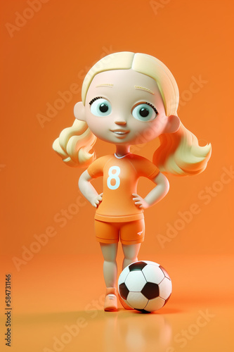 3d little cute girl character pop mart players 