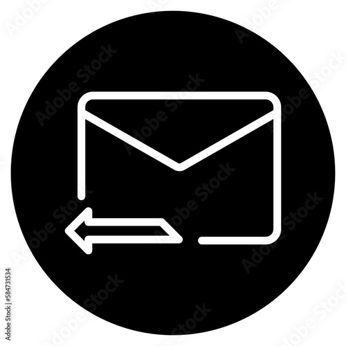 reply message glyph icon