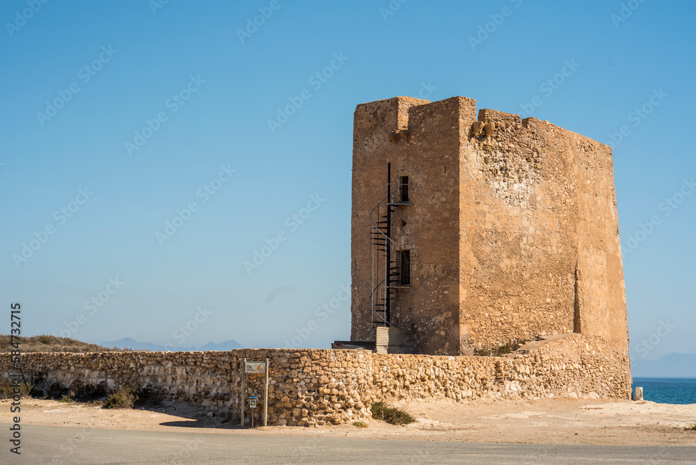 Torre de Cope, Cope tower, in Cabo Cope, Aguilas, Spain
