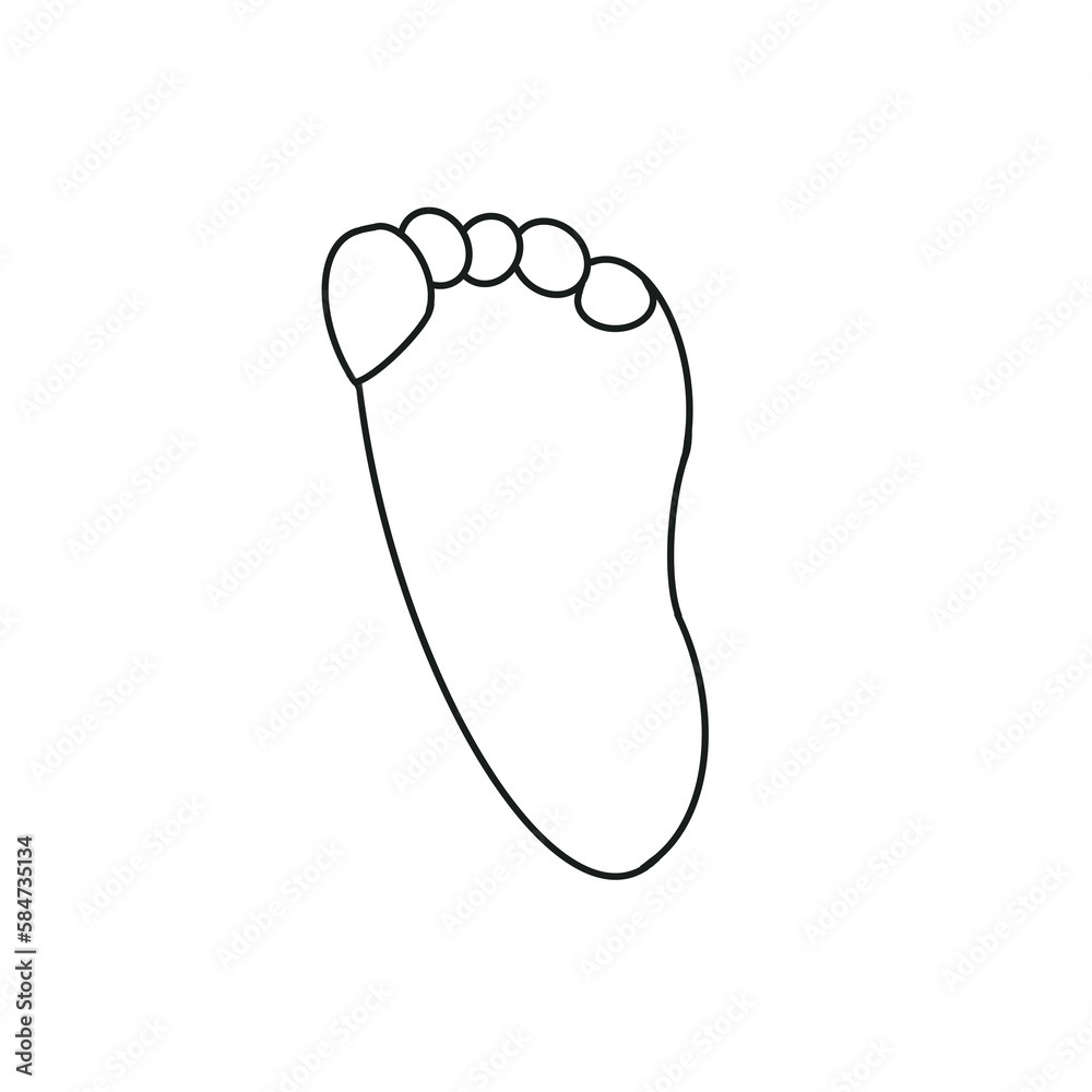 baby foot hand drawn organic line baby foot hand drawn organic line