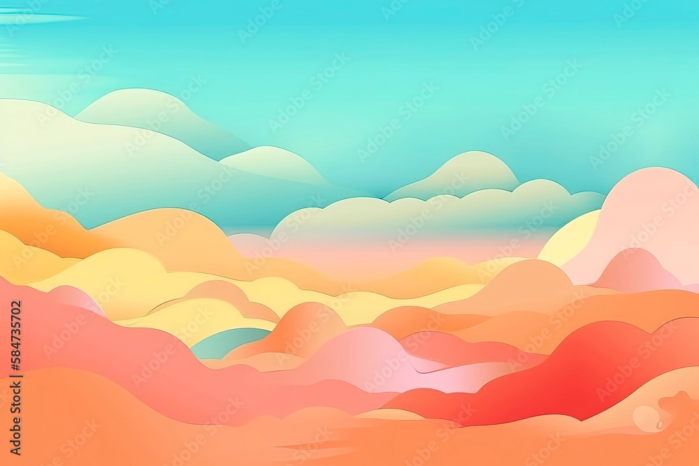 Pastel color of sky background. Illustration graphic design. Generative AI Pastel color of sky background. Illustration graphic design. Generative AI