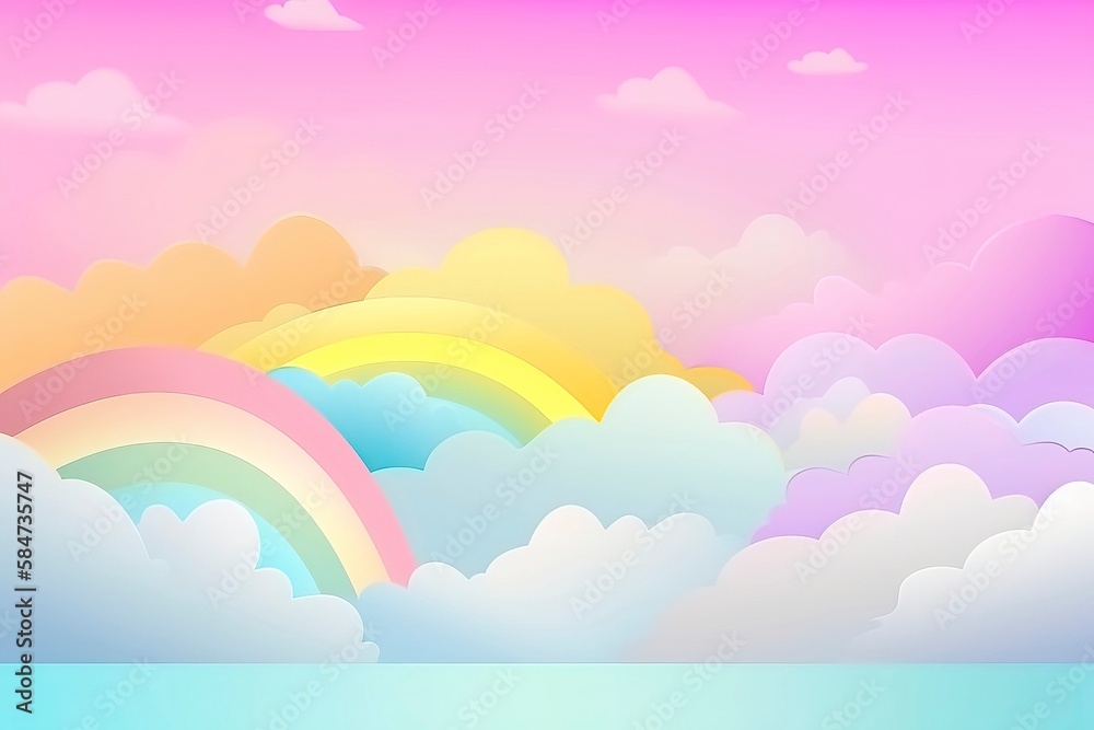 Pastel color of sky background. Illustration graphic design. Generative AI Pastel color of sky background. Illustration graphic design. Generative AI