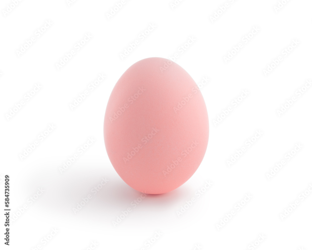 pink easter egg isolated on white background pink easter egg isolated on white background