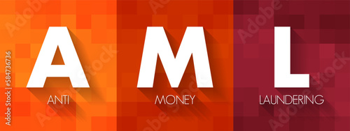 AML - Anti Money Laundering acronym, business concept background photo