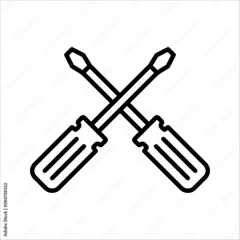 Repair icon vector, Tool icon symbol isolated, on white background, eps 10. Repair icon vector, Tool icon symbol isolated, on white background, eps 10.