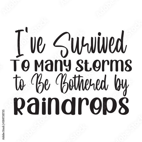 I've Survived To Many Storms to Be Bothered by Raindrops