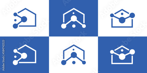 home connection logo design icon vector illustration 11