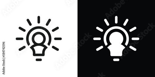 creative people design icon bulb vector illustration