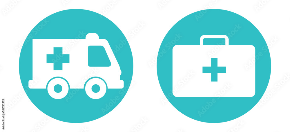 vector image of set of medicine icons with white background vector image of set of medicine icons with white background
