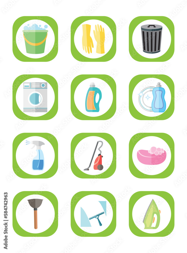 vector image set of toilet icons with white background vector image set of toilet icons with white background