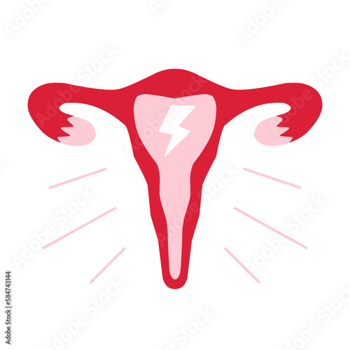 Menstrual Cramps Illustration