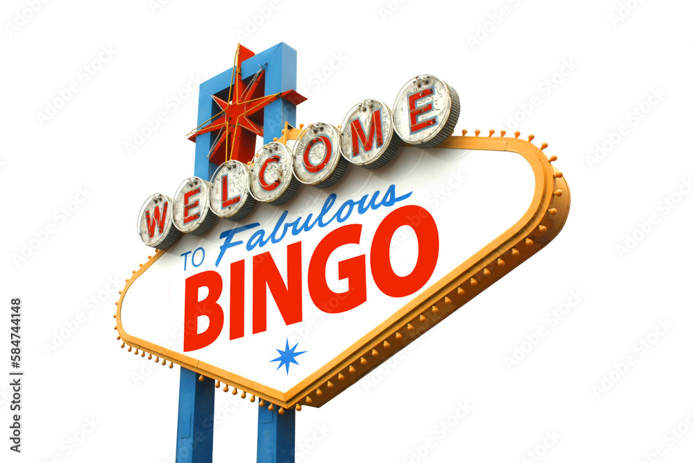 Bingo on Las vegas sign / transparent background Bingo on Las vegas sign / transparent background
