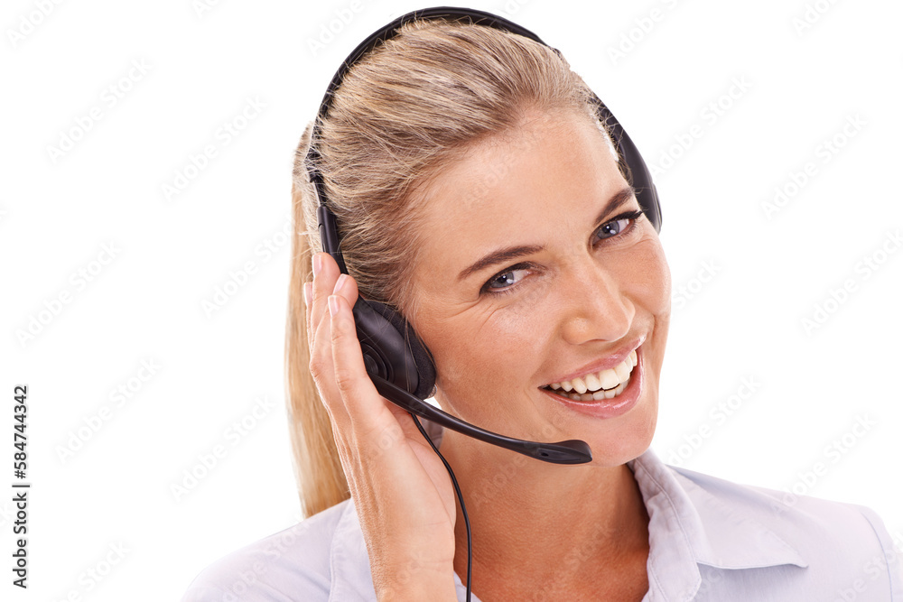 Call center smile, face portrait and woman consulting on contact us, crm support or telemarketing. Telecom, customer service communication or consultant on an isolated, transparent png background Call center smile, face portrait and woman consulting on contact us, crm support or telemarketing. Telecom, customer service communication or consultant on an isolated, transparent png background