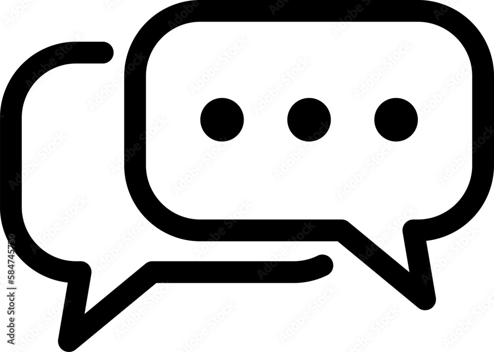 Simple chat or speech bubble icon Simple chat or speech bubble icon