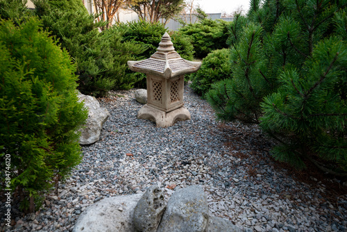 Japanese garden near the house beautiful interior