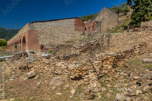 Roman theater at Heraclea Lyncestis ancient ruins near Bitola, North Macedonia photo