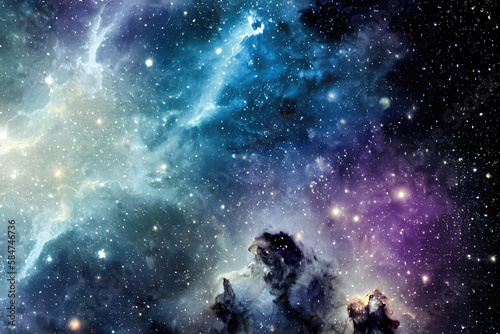 Nebulas and stars cosmic ba...